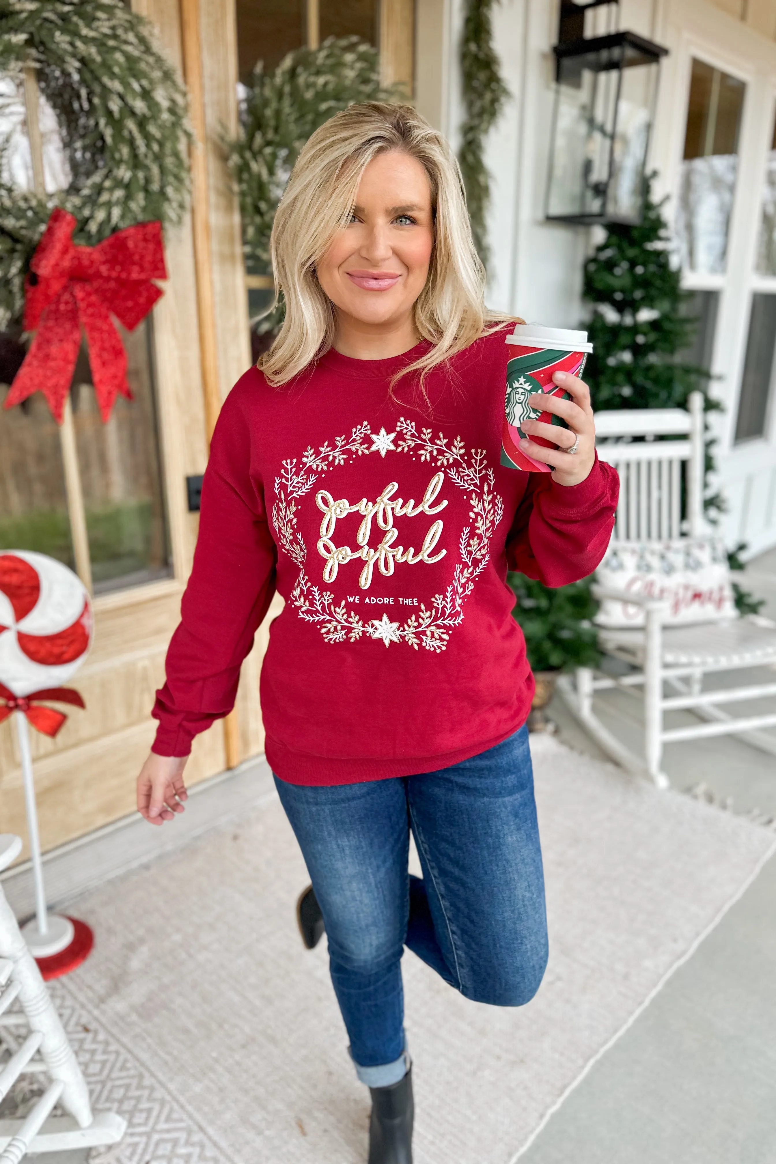 Joyful Joyful Long Sleeve Sweatshirt Top *FINAL SALE*