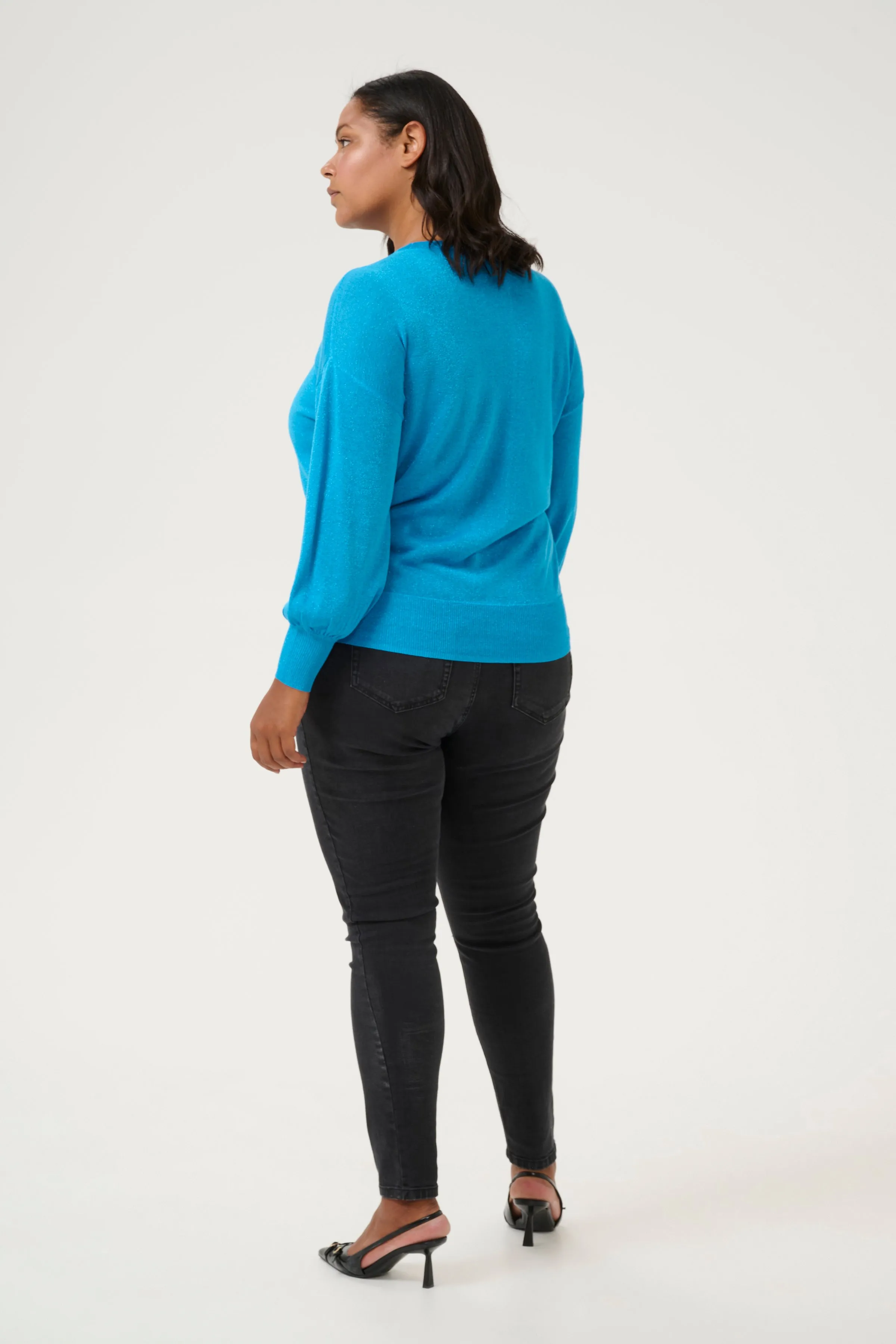 Kaffe Curve Ankia Knit Jumper in Blue