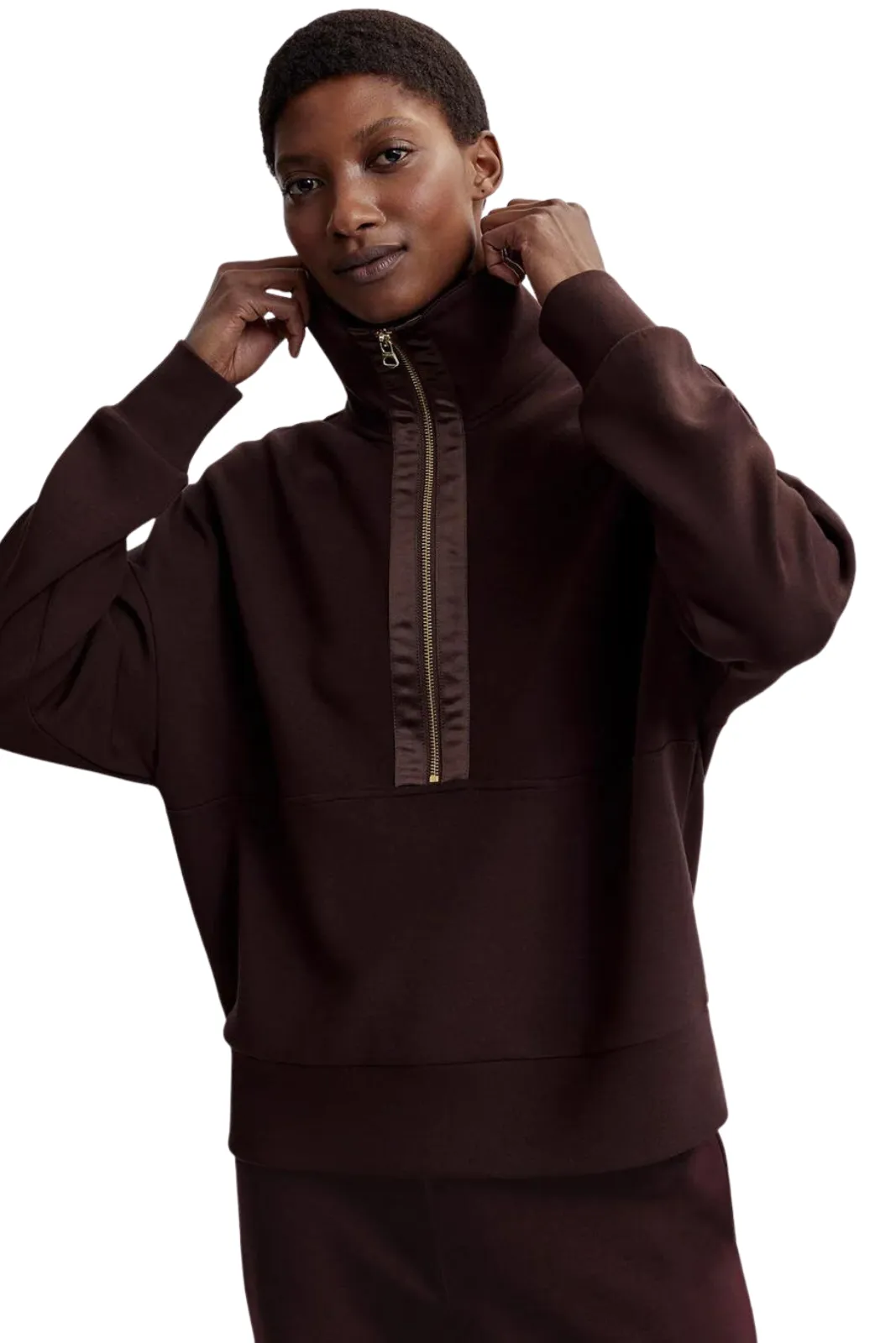 Keller Half Zip, Coffee Bean