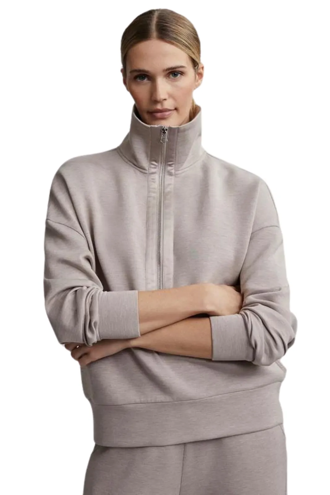 Keller Half Zip, Taupe Marl