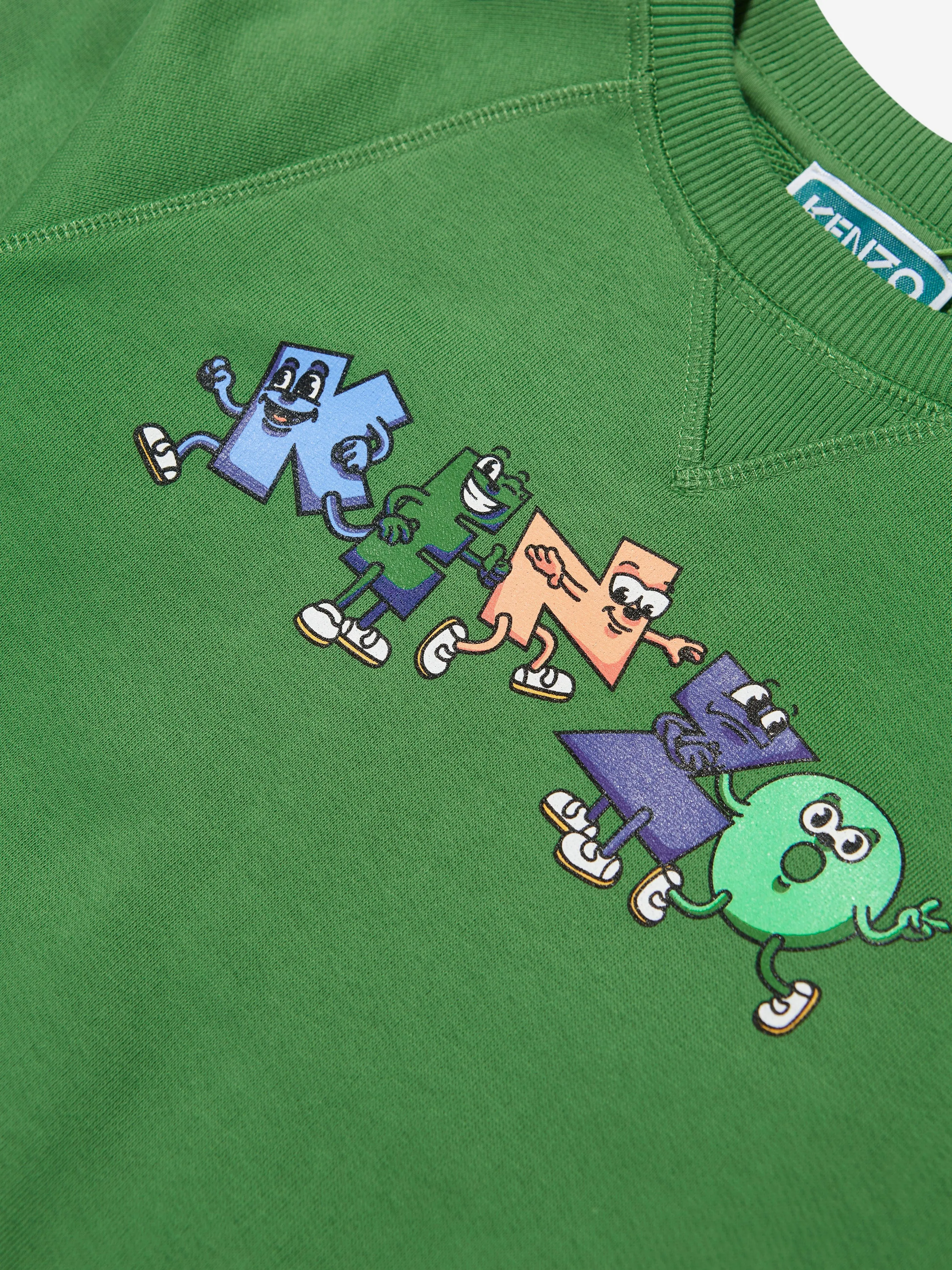 KENZO Boys Logo Sweatshirt in Green