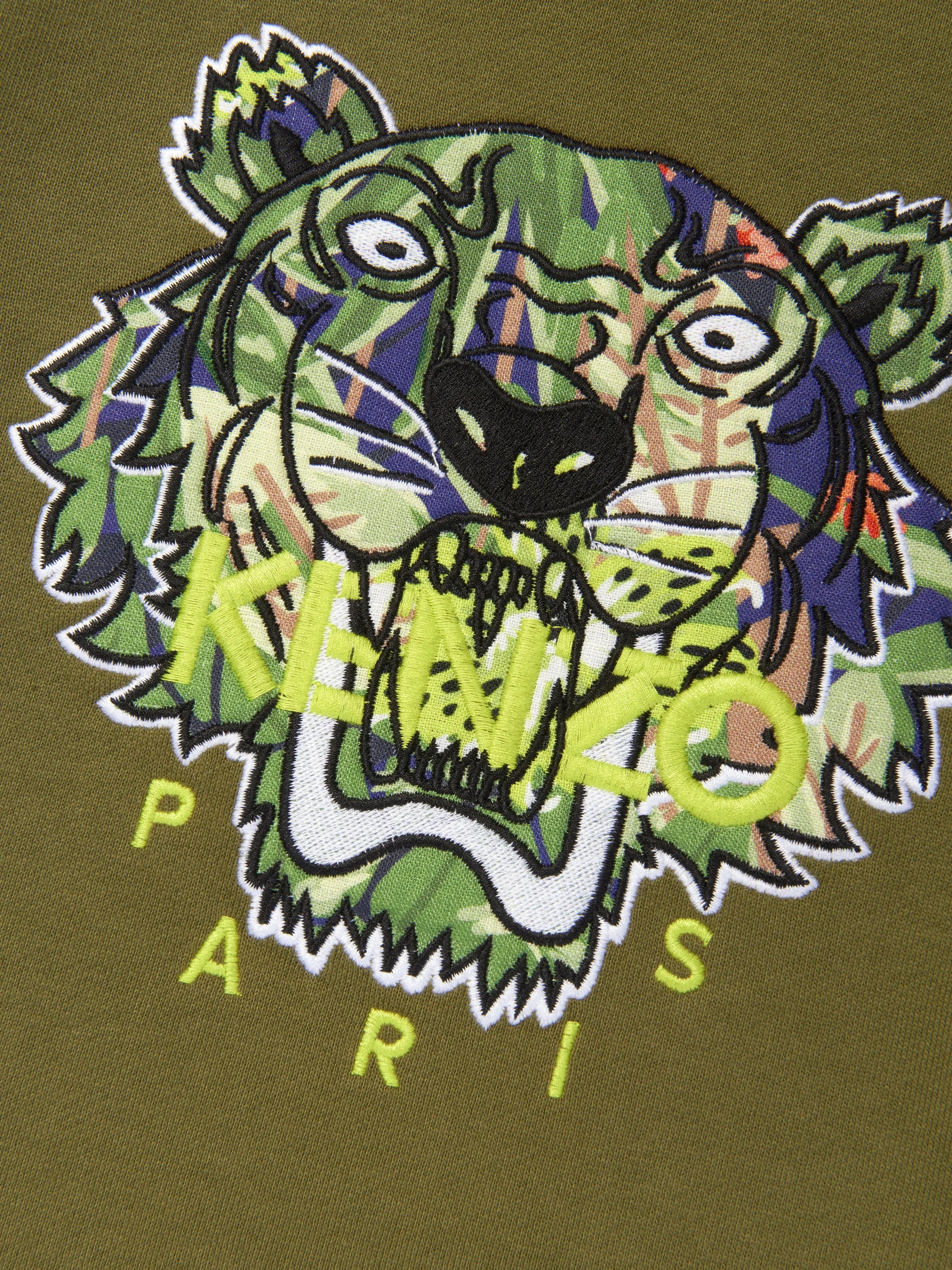 KENZO Boys Tiger Sweatshirt in Green