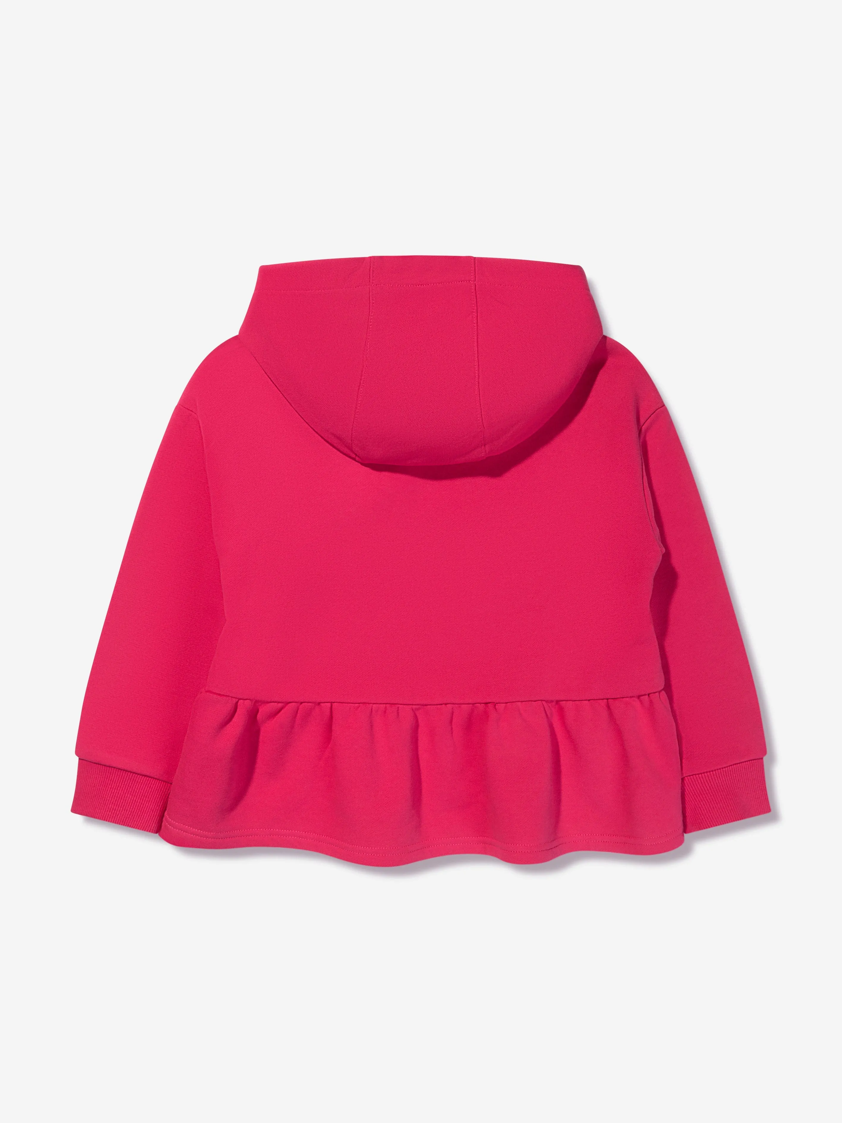 KENZO Girls Elephant Hooded Sweatshirt in Pink