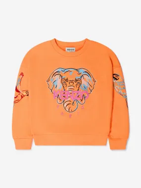 KENZO Girls Embroidered Elephant Sweatshirt