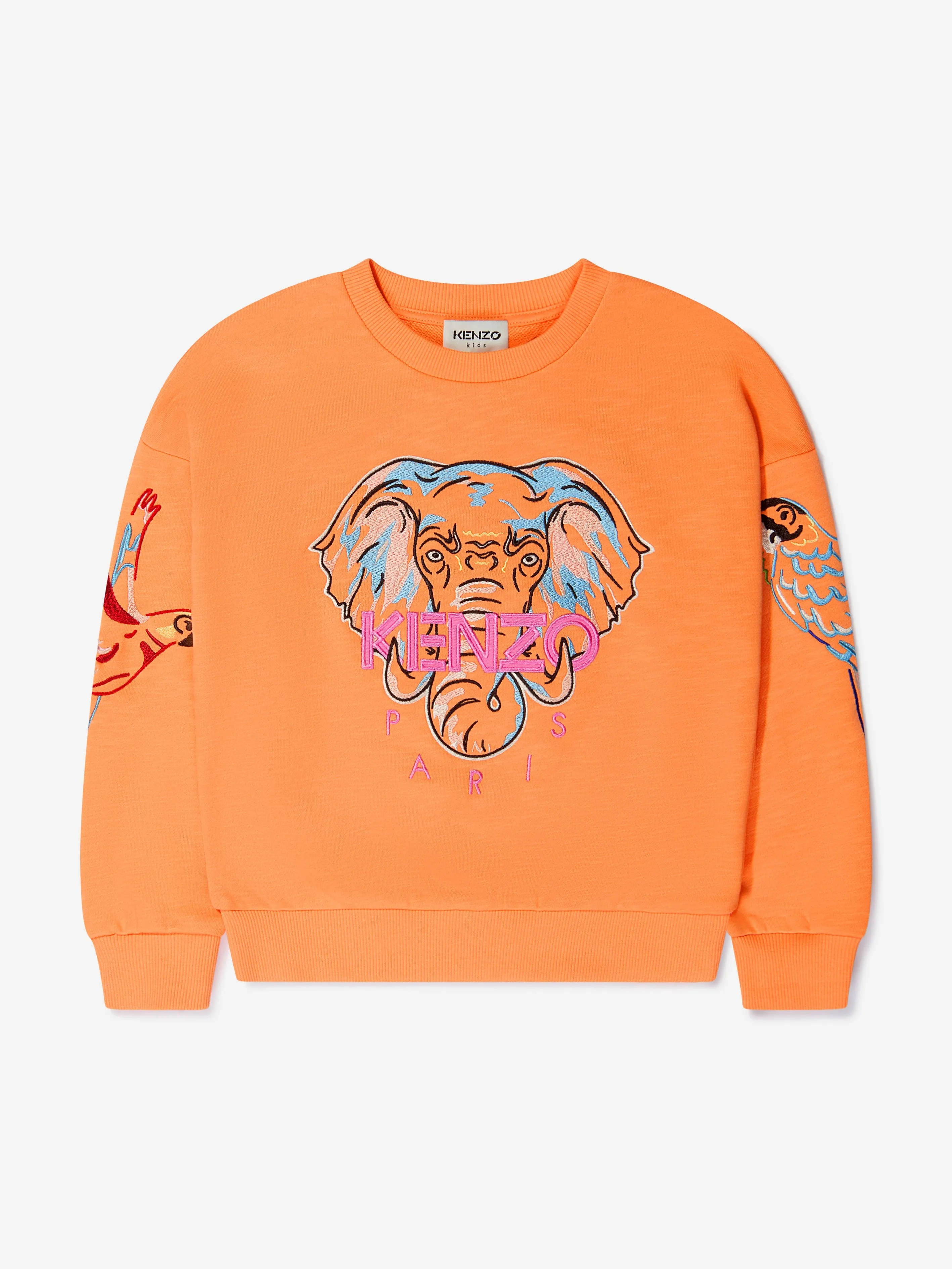 KENZO Girls Embroidered Elephant Sweatshirt