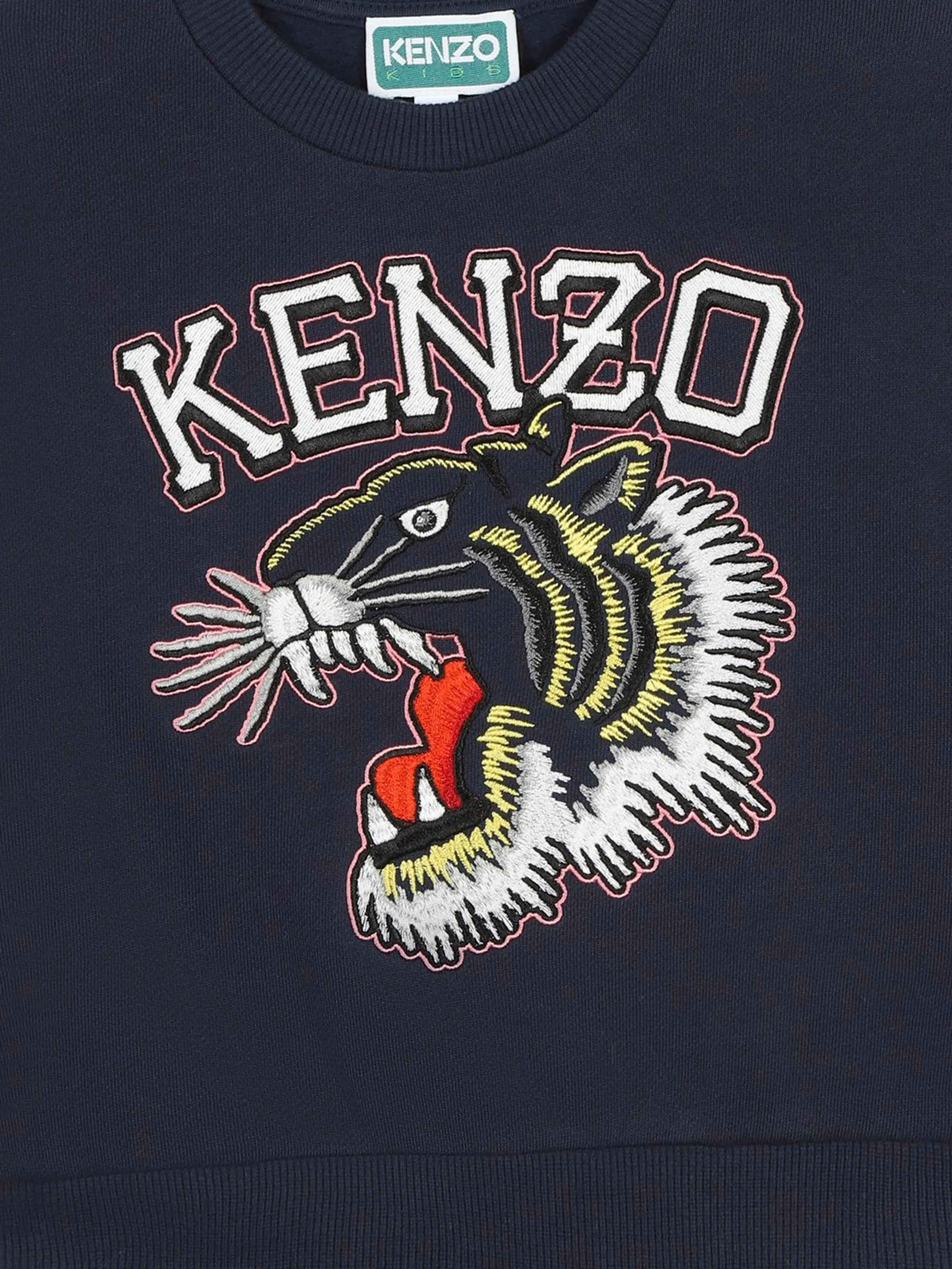 KENZO Girls Tiger Logo Sweatshirt in Navy