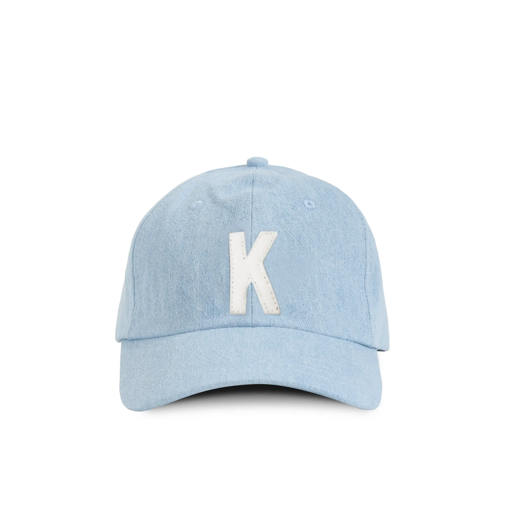 Kids Letter K Baseball Hat Denim