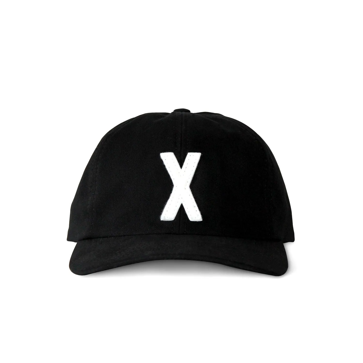 Kids Letter X Baseball Hat Black