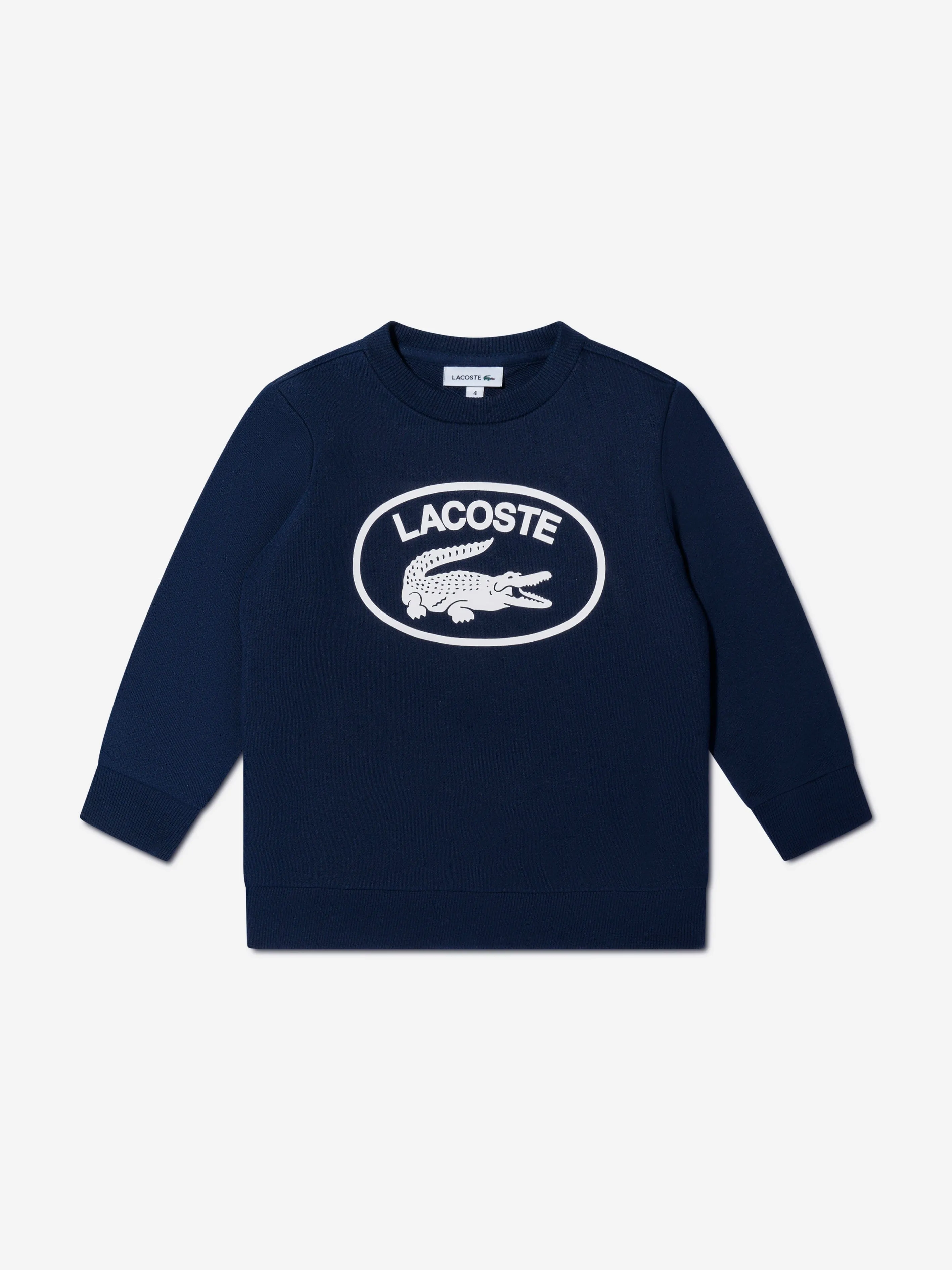 Lacoste Boys Logo Sweatshirt in Navy