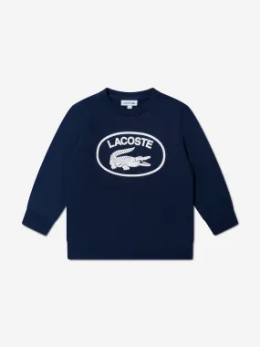 Lacoste Boys Logo Sweatshirt in Navy