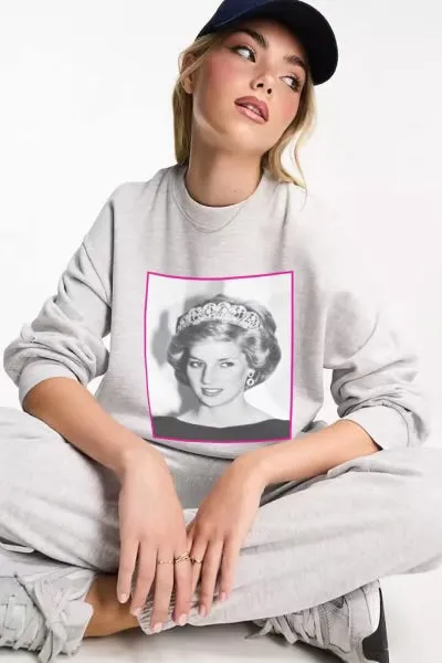 “Lady Di” Oversized Sweatshirt in 3 colors, size S-XL!