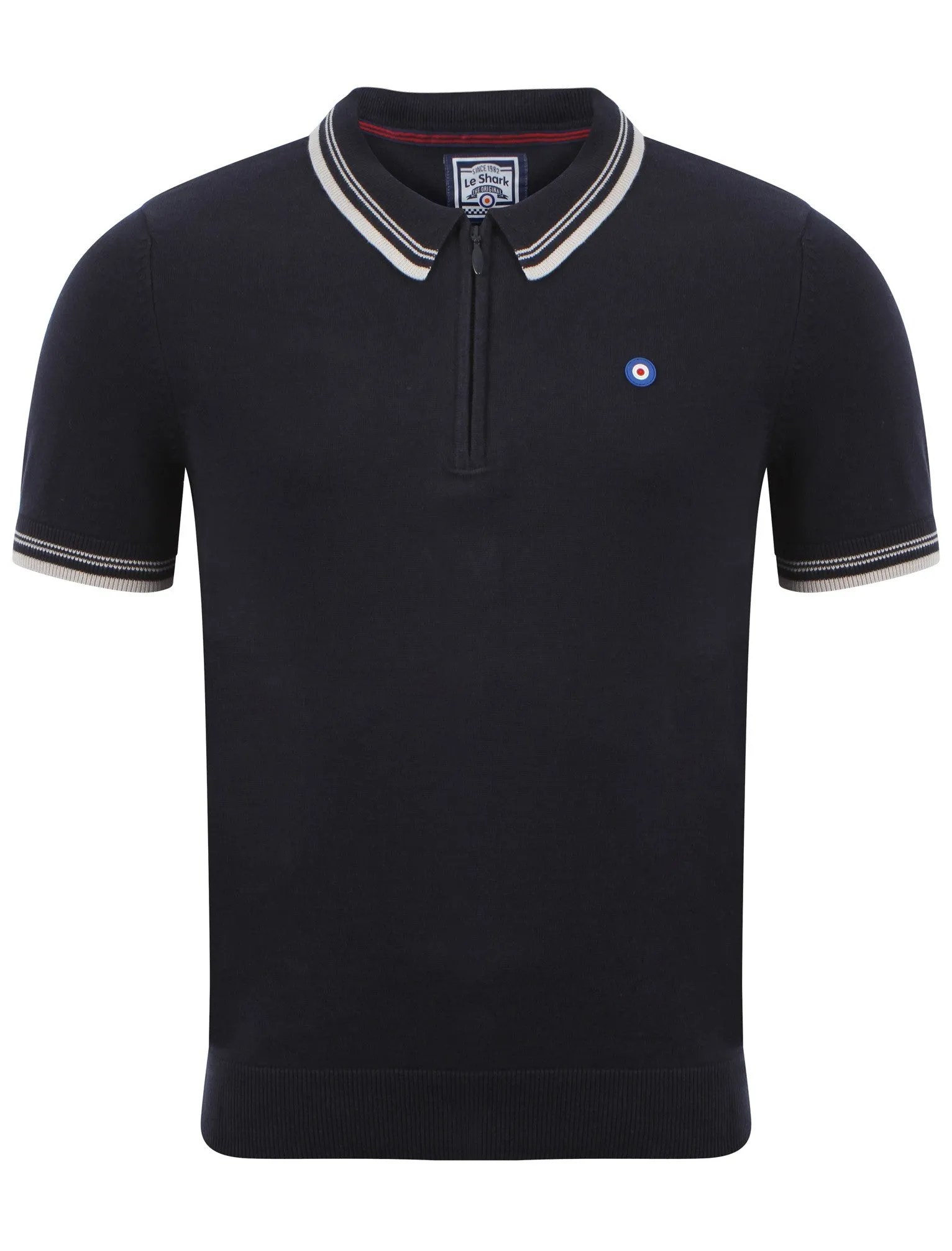 Le Shark Parker Navy Knitted Polo