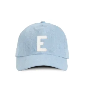 Letter E Baseball Hat Denim