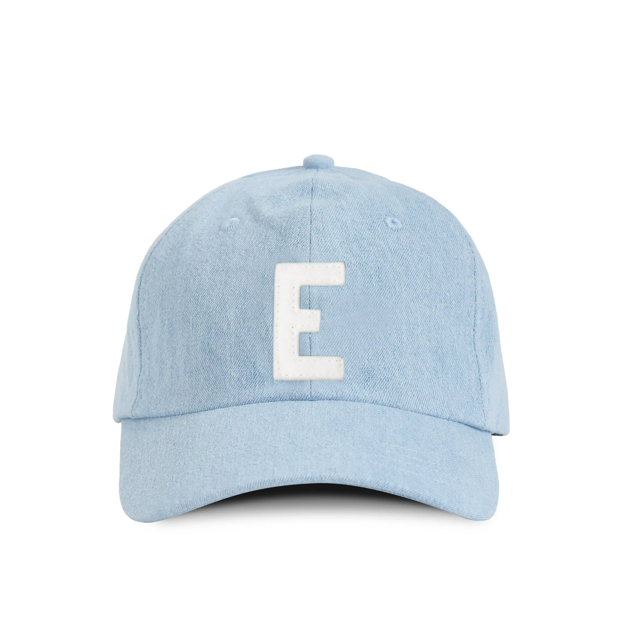 Letter E Baseball Hat Denim