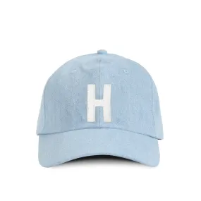 Letter H Baseball Hat Denim