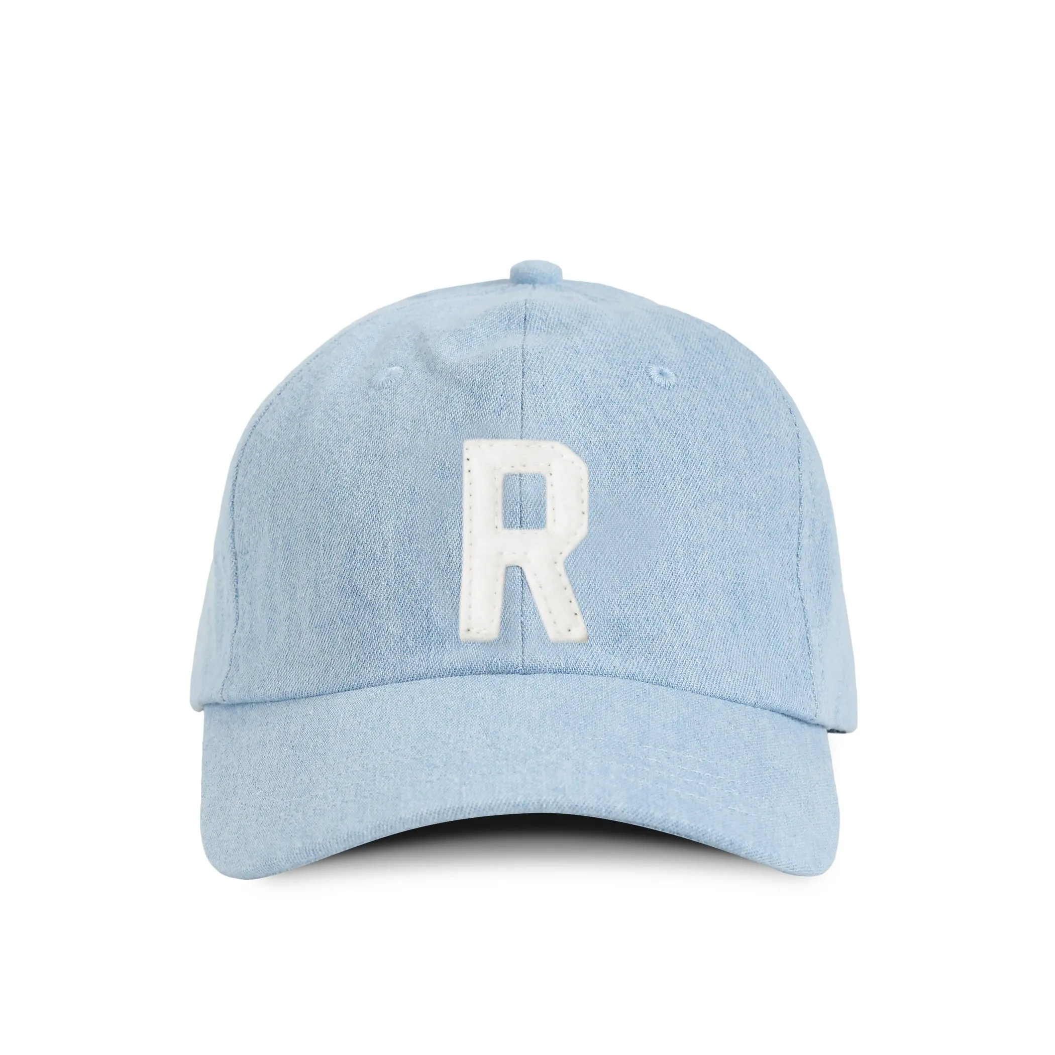 Letter R Baseball Hat Denim