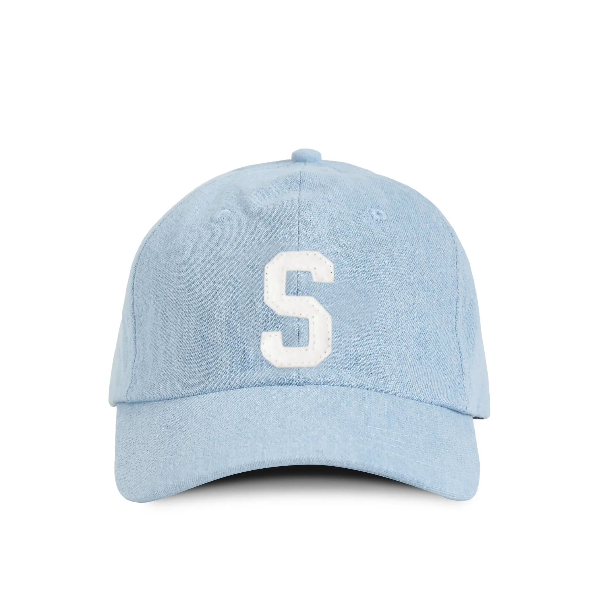Letter S Baseball Hat Denim