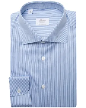 Light Blue and White Micro Stripe Dress Shirt