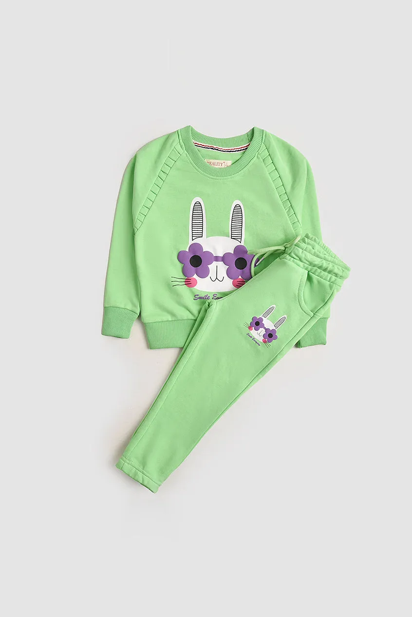 Light Green Rabbit Face Sweatshirt