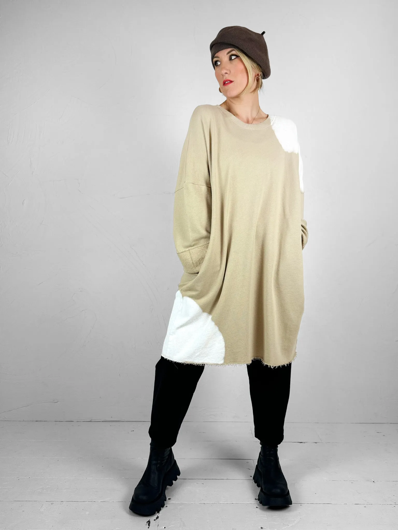 Liv Bergen L.A Bleached Oversized Sweater- 2 Colours