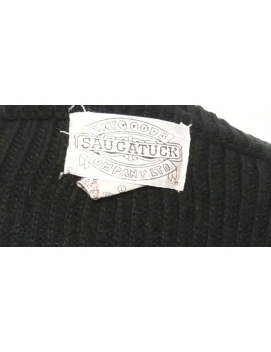 Long Sleeved Black Jumper - L