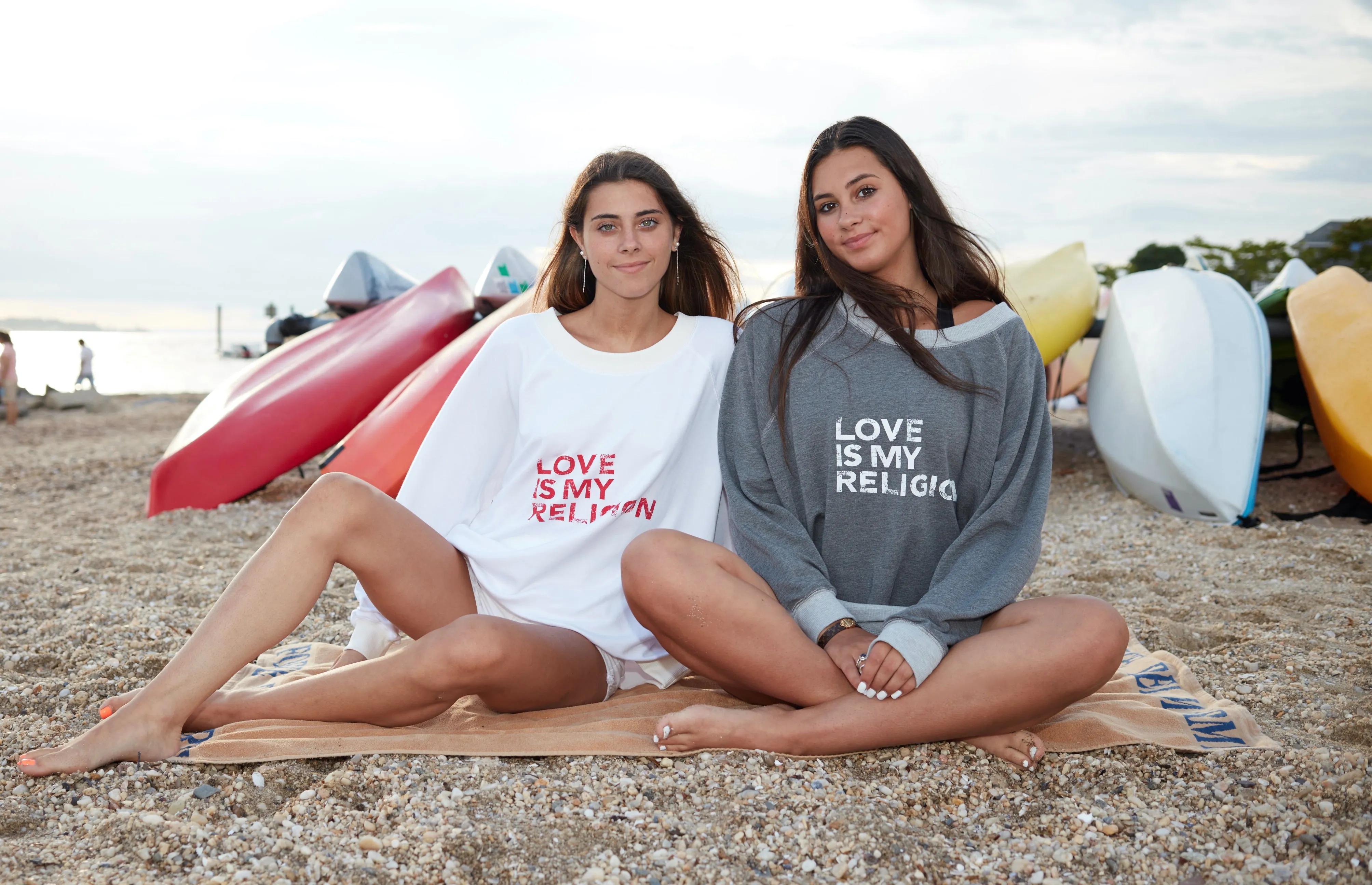 LOVE IS .... RED on WHITE Sweatshirt