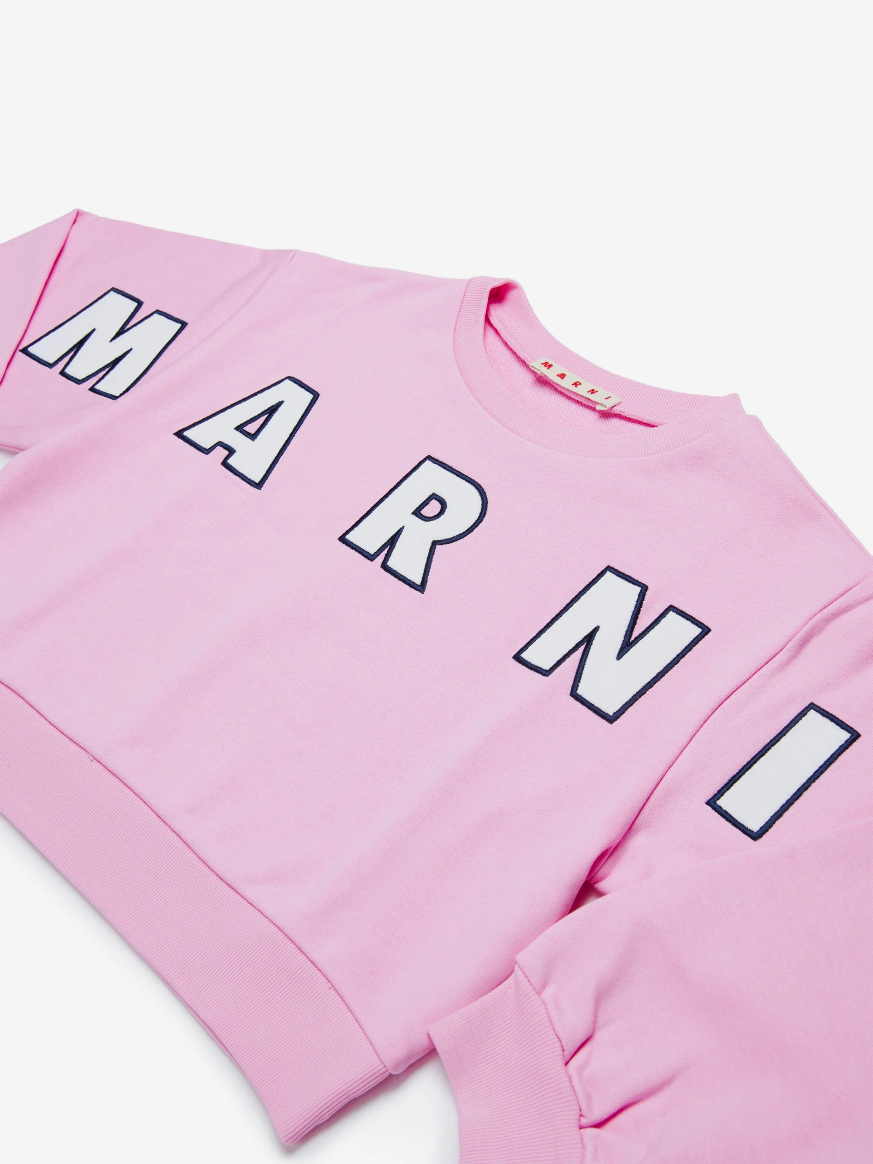 MARNI Girls Logo Sweatshirt in Pink