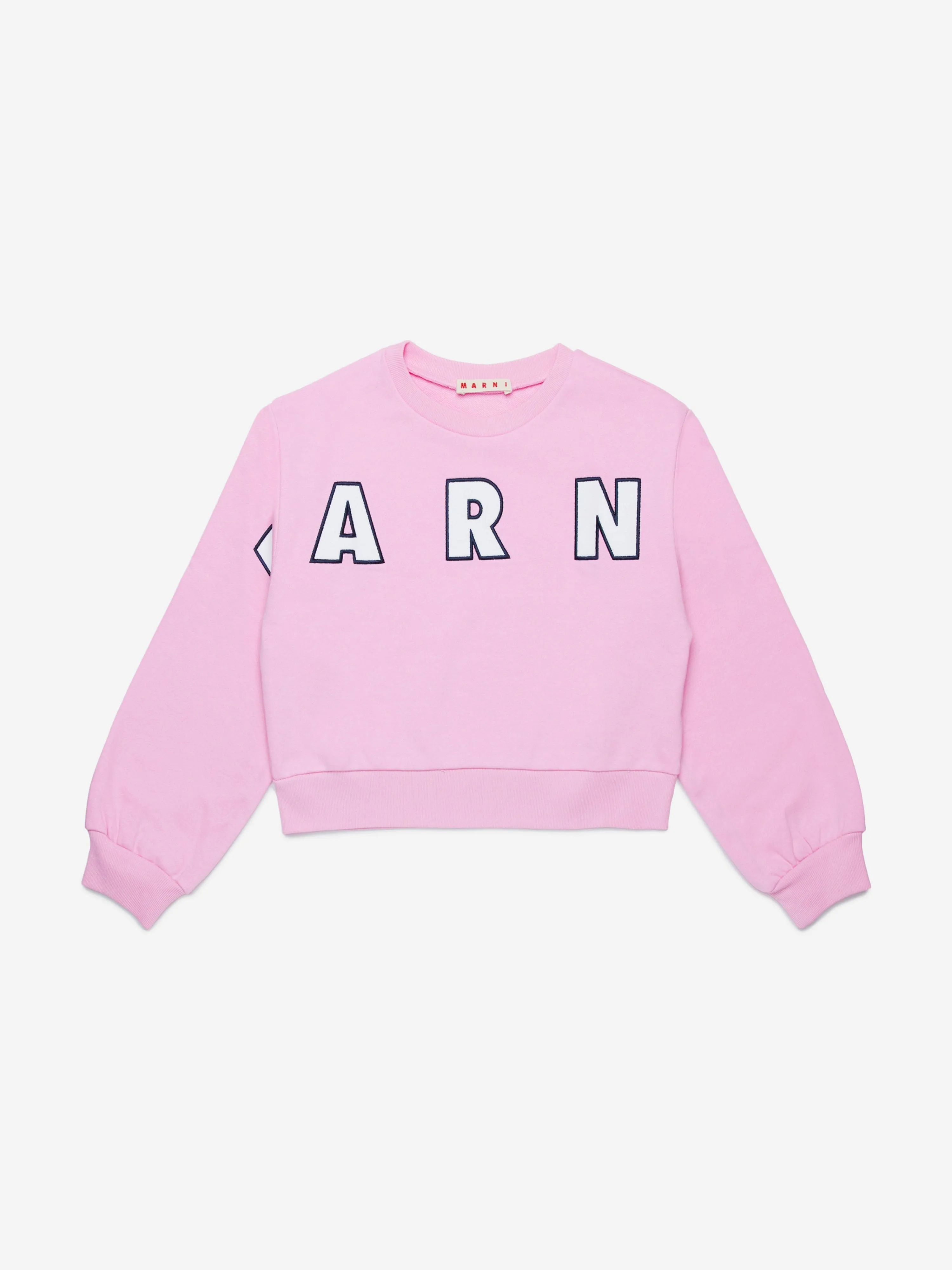 MARNI Girls Logo Sweatshirt in Pink