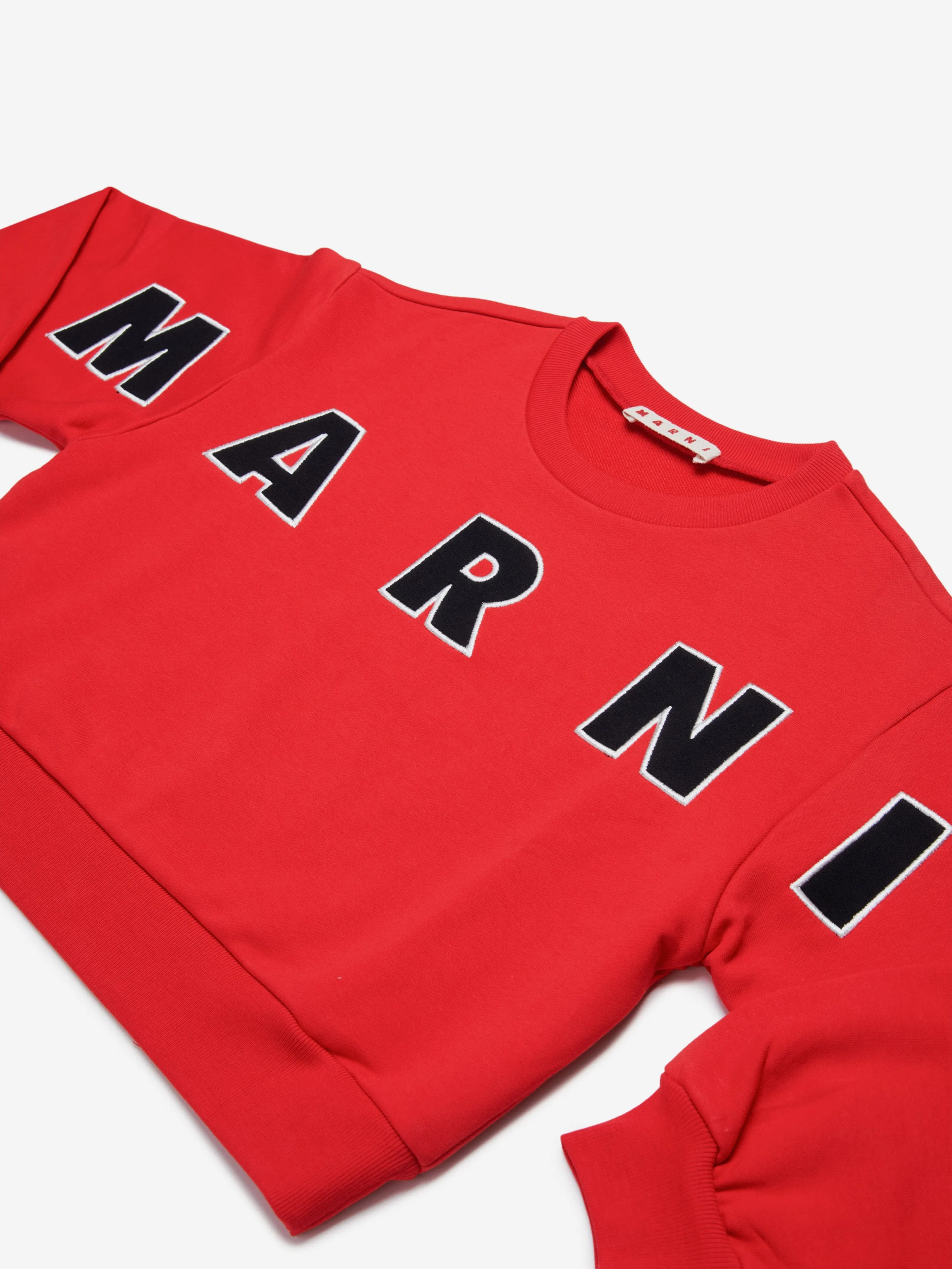 MARNI Girls Logo Sweatshirt in Red