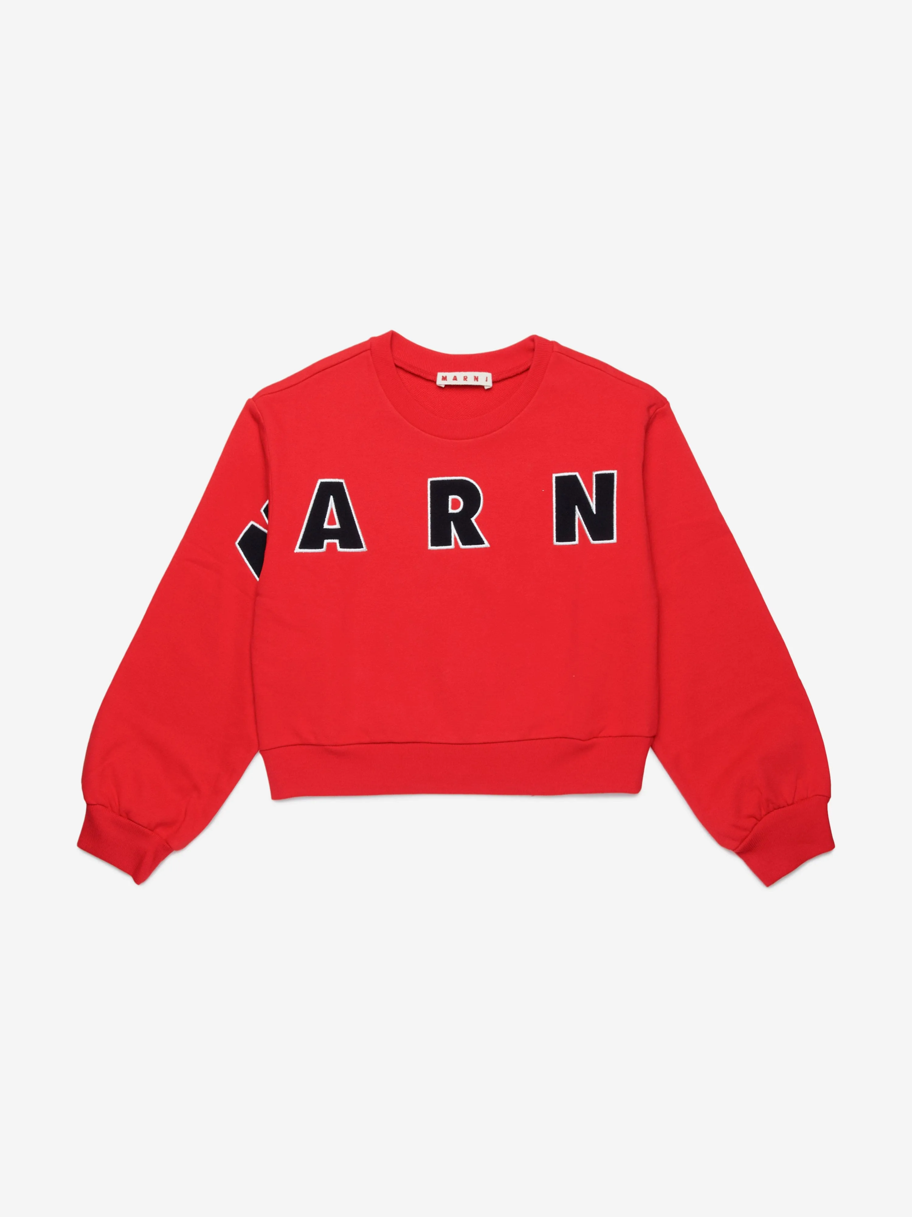 MARNI Girls Logo Sweatshirt in Red