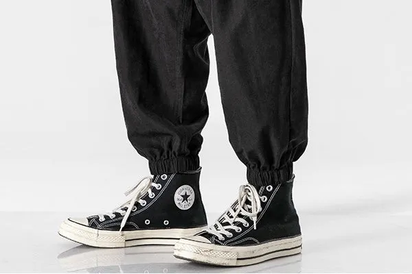 Men's Black Wide-leg Bloomers