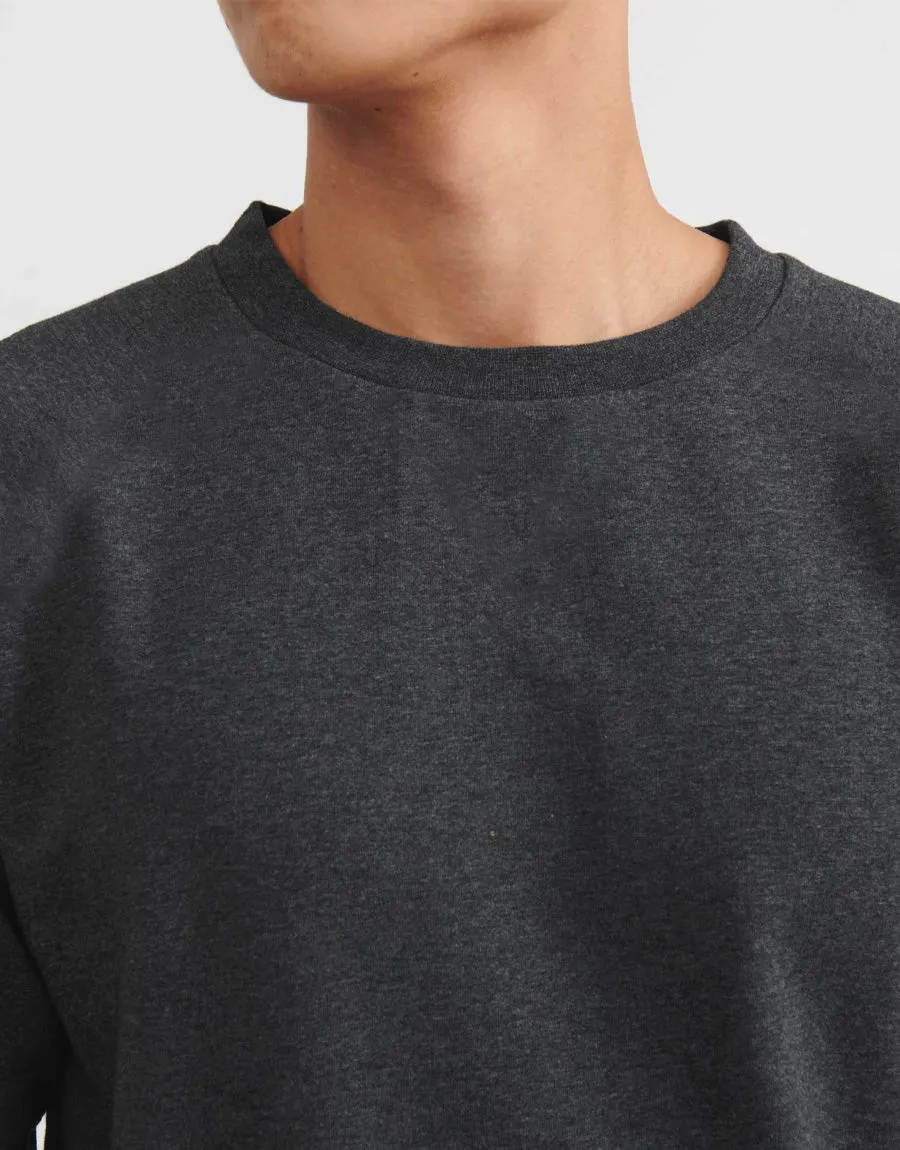 Men's Fleece Sweatshirt- Charcoal