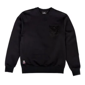 Merlin Hagley Utility Organic Cotton Fleece Sweatshirt Black