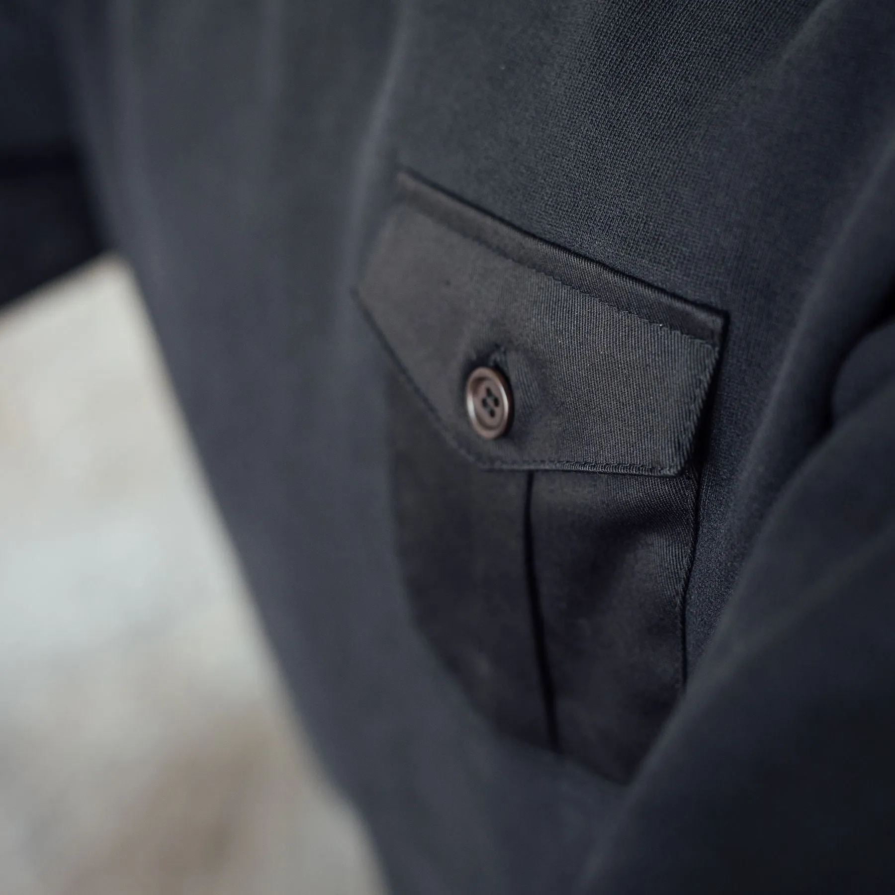 Merlin Hagley Utility Organic Cotton Fleece Sweatshirt Black