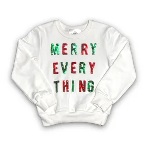 Merry Everything Sequin Kid Sweatshirt