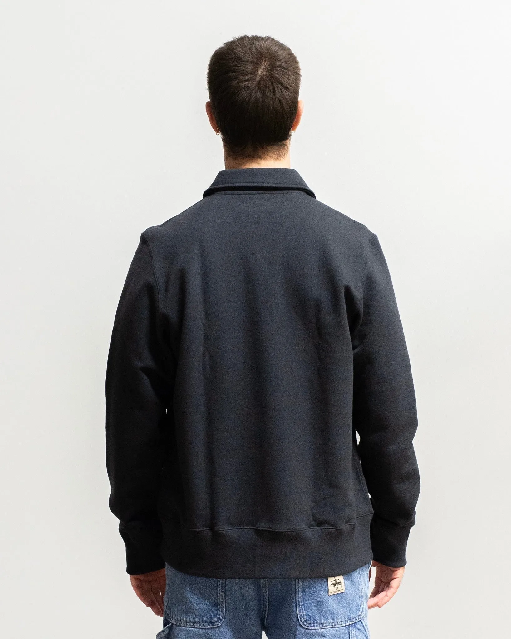 Merz b. Schwanen 342Z Loopwheeled Half Zip Sweatshirt Charcoal