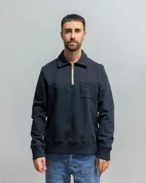 Merz b. Schwanen 342Z Loopwheeled Half Zip Sweatshirt Charcoal