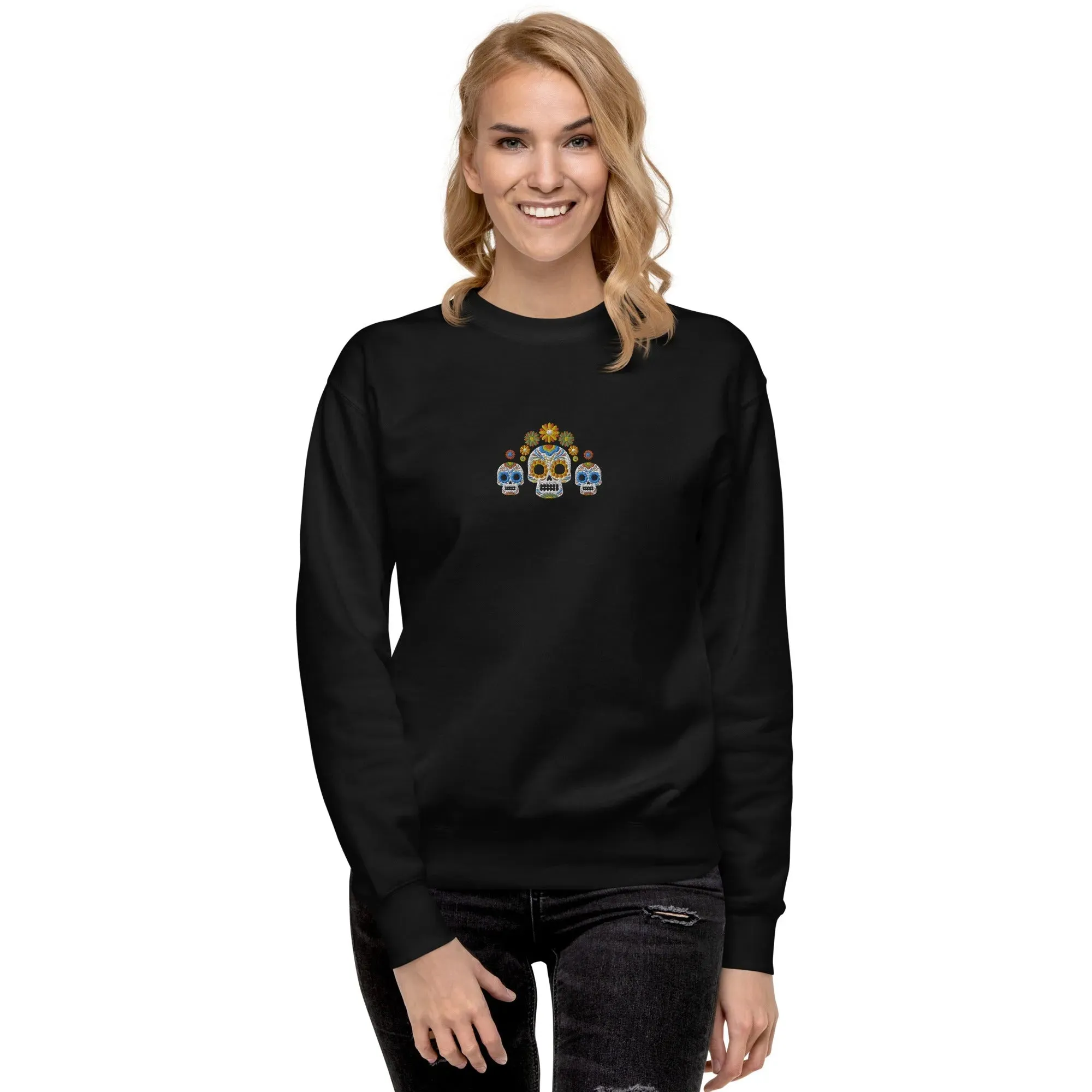 Mexican Day of the Dead Sweatshirt - Embroidered
