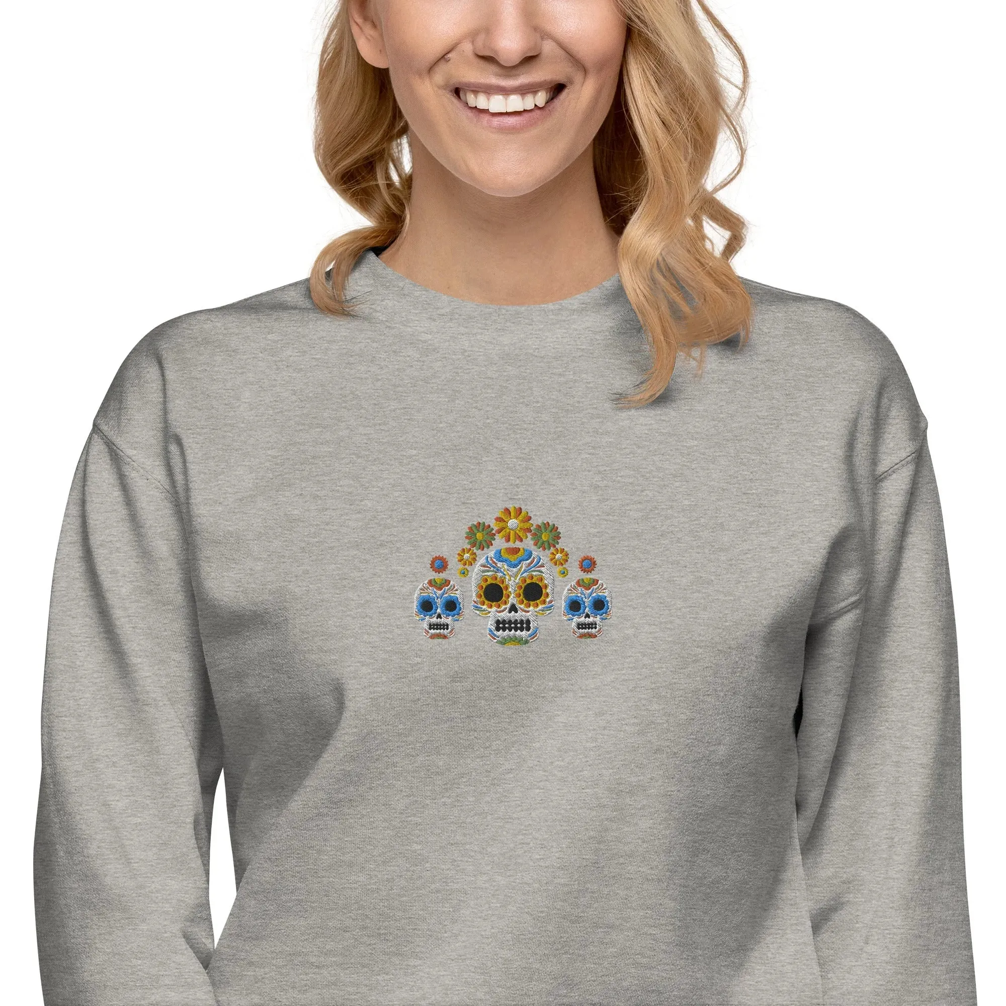 Mexican Day of the Dead Sweatshirt - Embroidered