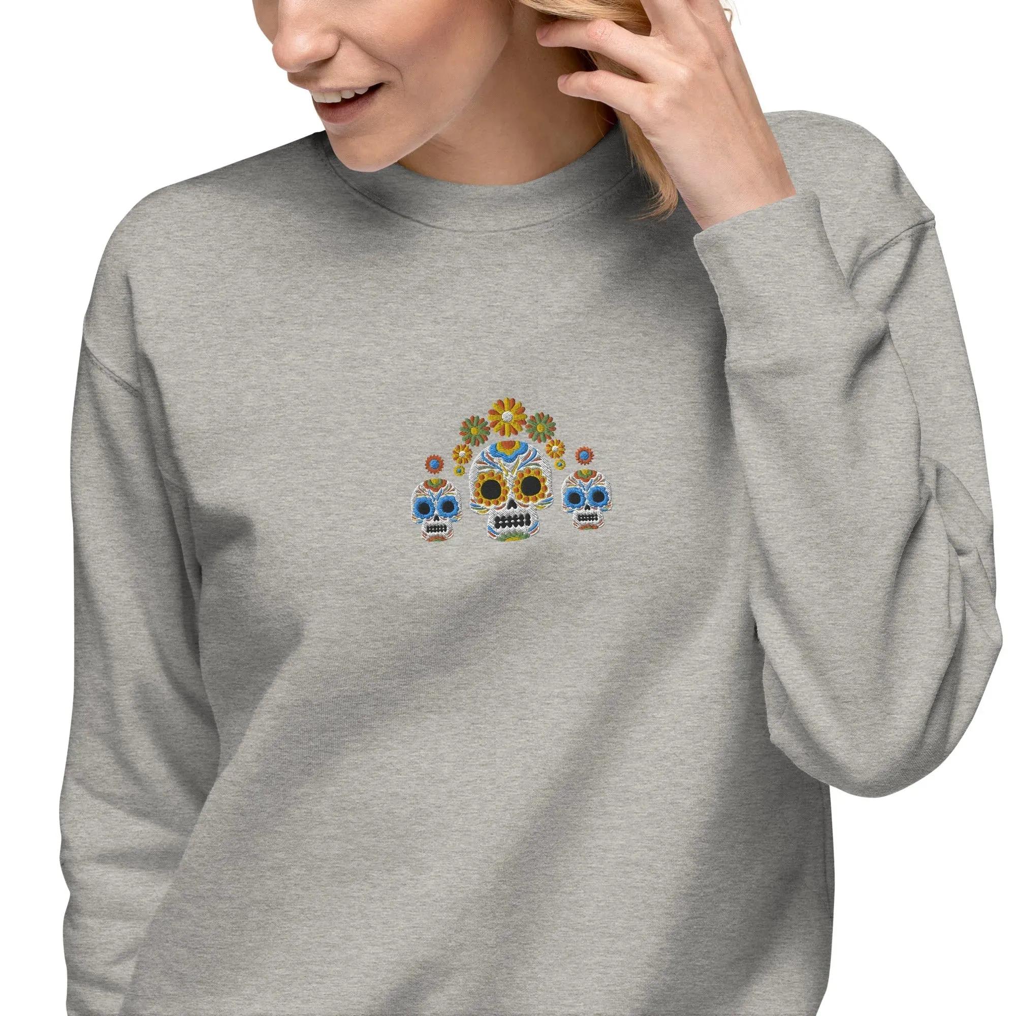 Mexican Day of the Dead Sweatshirt - Embroidered
