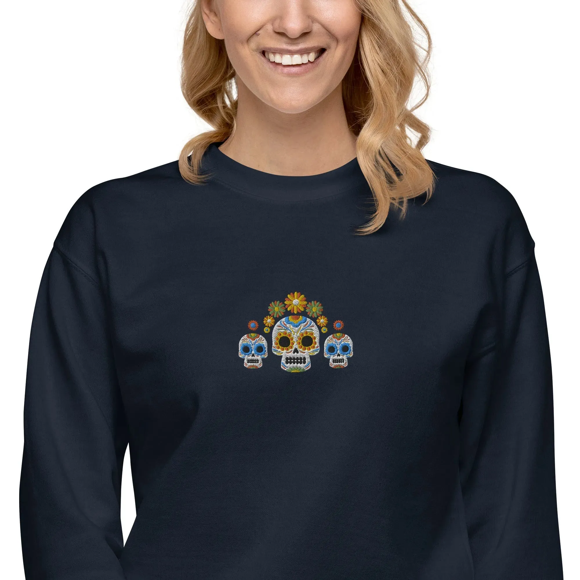 Mexican Day of the Dead Sweatshirt - Embroidered