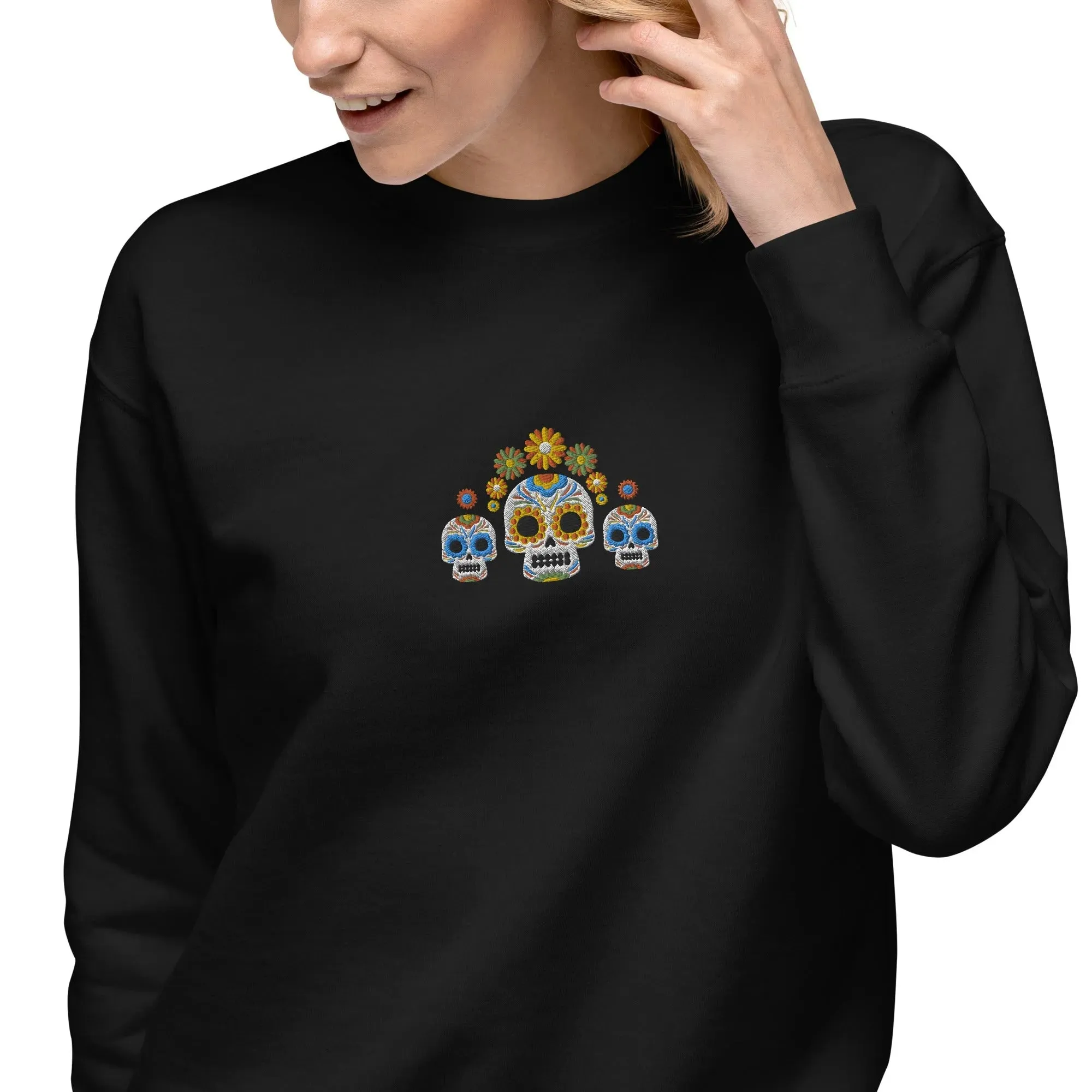 Mexican Day of the Dead Sweatshirt - Embroidered