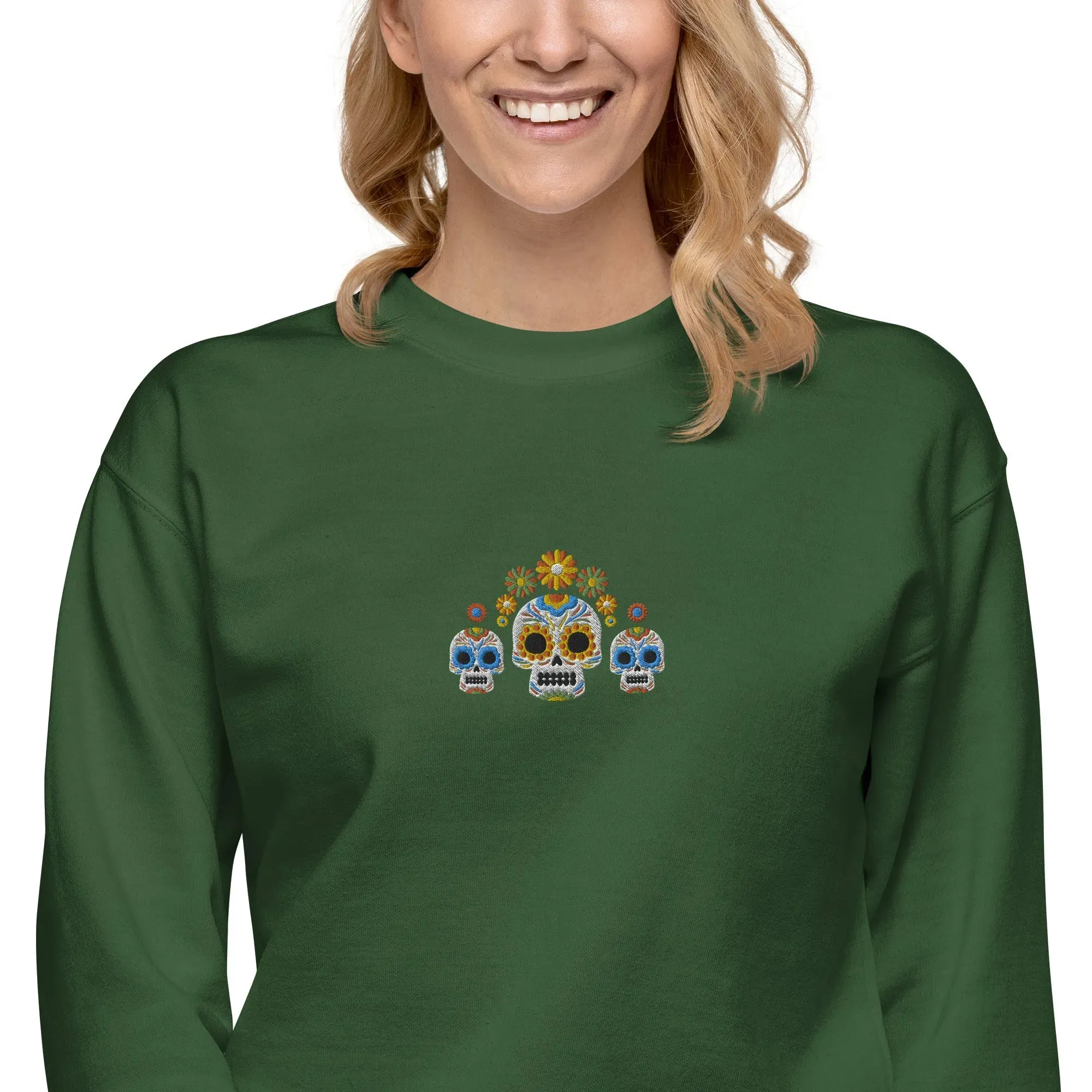 Mexican Day of the Dead Sweatshirt - Embroidered