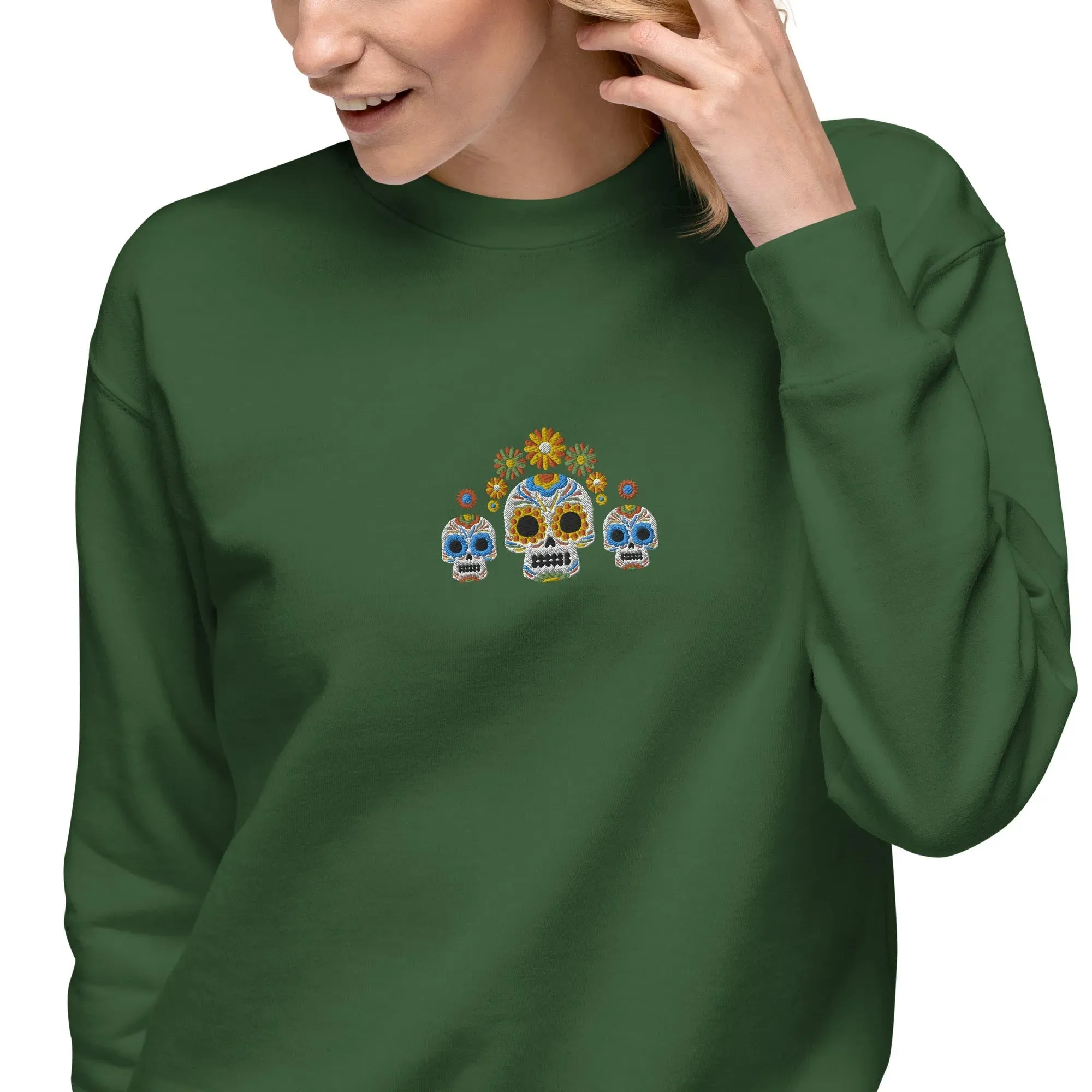 Mexican Day of the Dead Sweatshirt - Embroidered