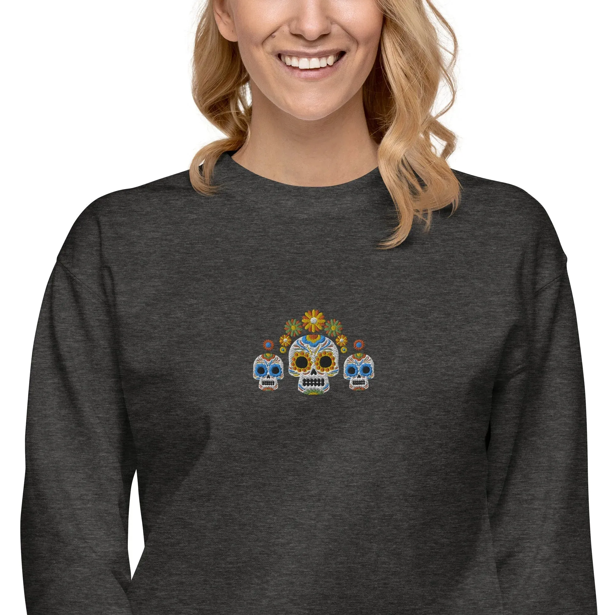 Mexican Day of the Dead Sweatshirt - Embroidered