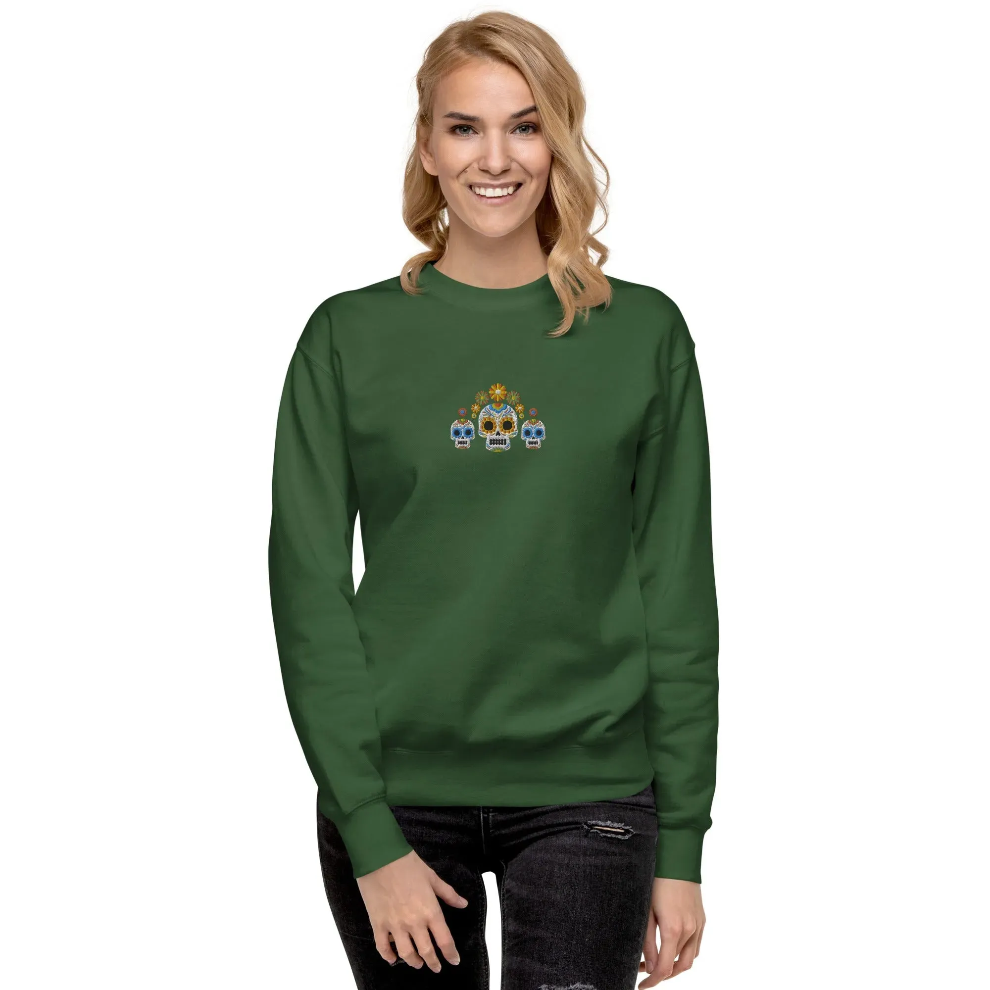 Mexican Day of the Dead Sweatshirt - Embroidered