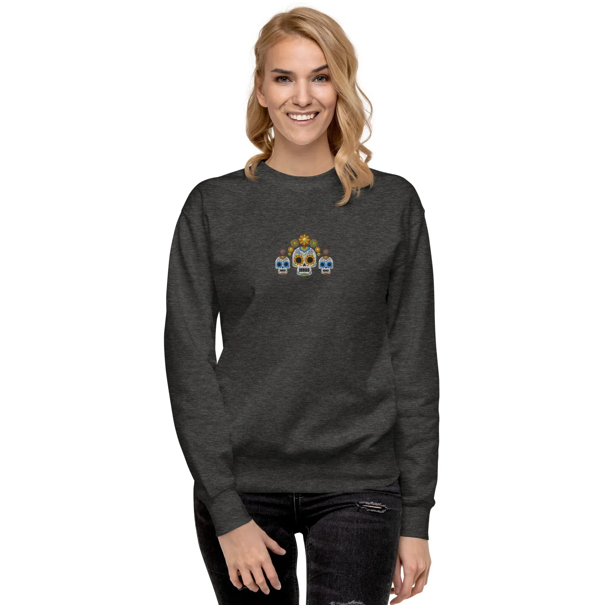 Mexican Day of the Dead Sweatshirt - Embroidered