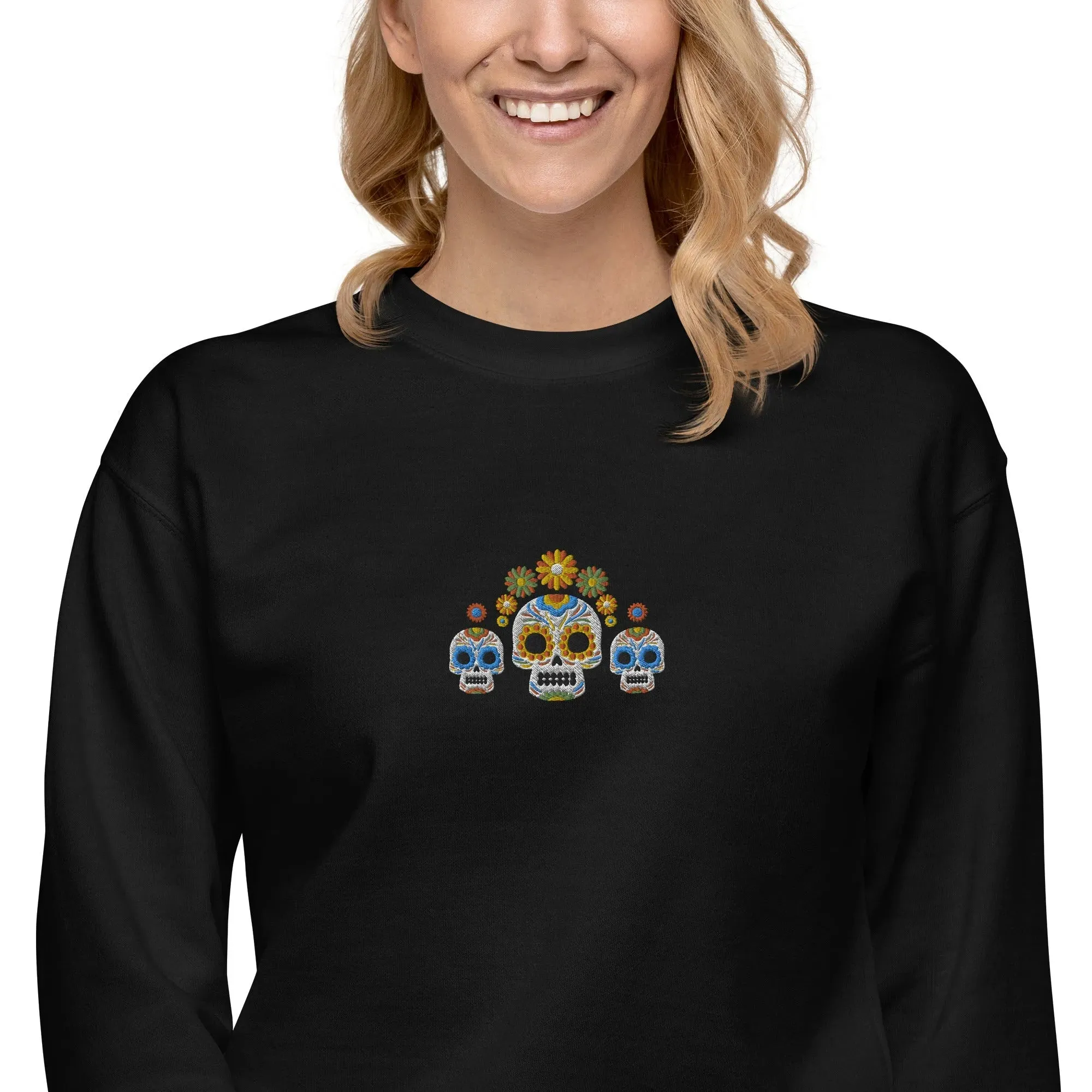 Mexican Day of the Dead Sweatshirt - Embroidered