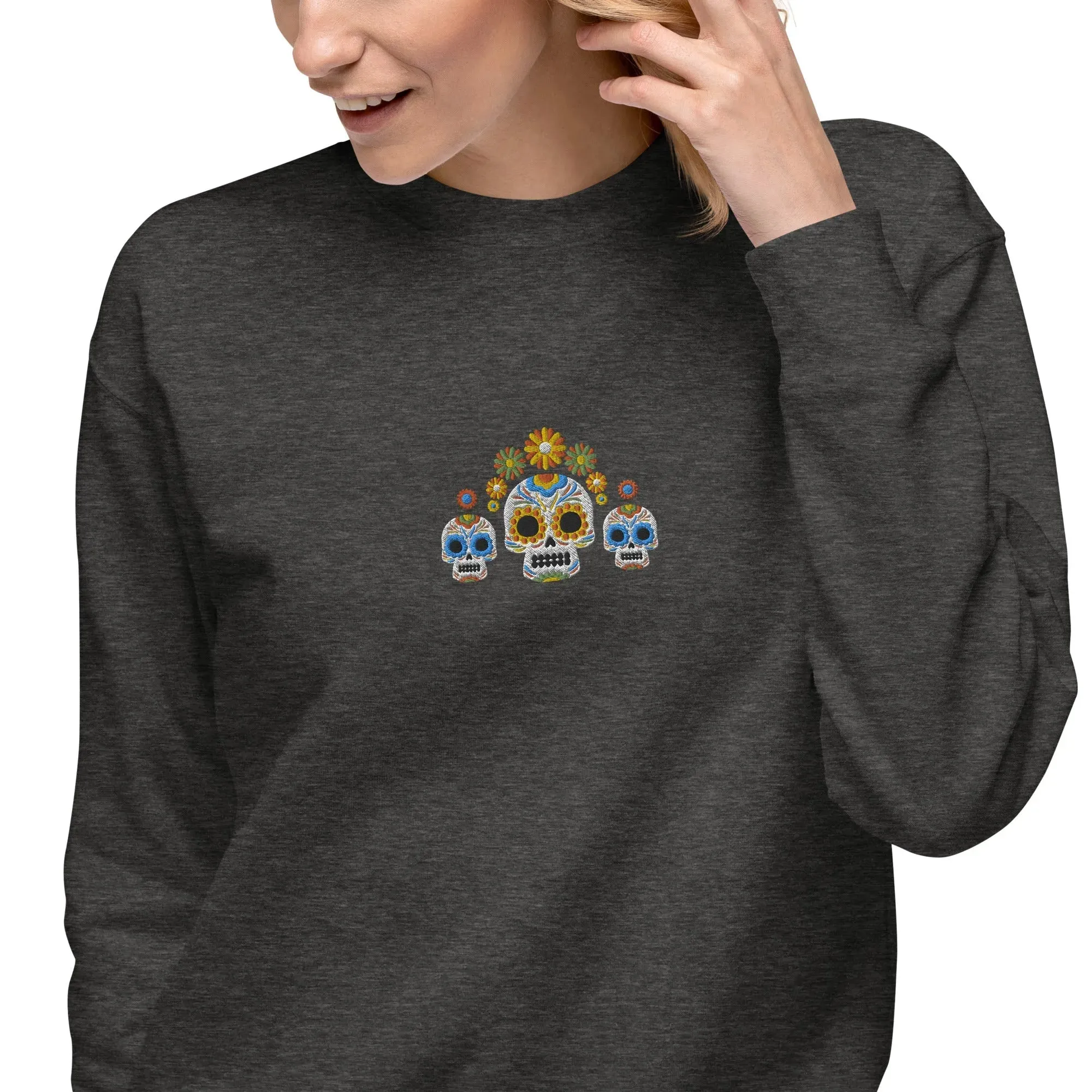 Mexican Day of the Dead Sweatshirt - Embroidered