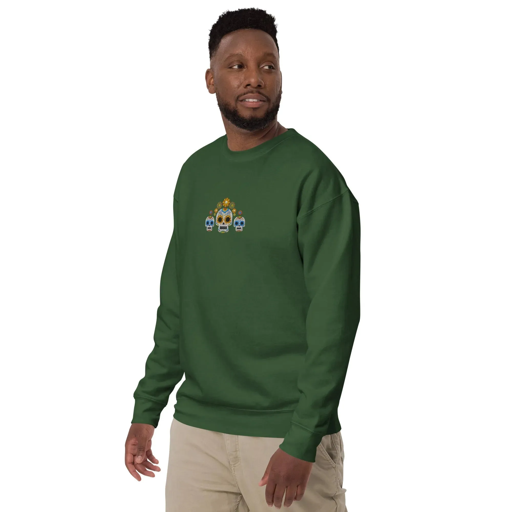 Mexican Day of the Dead Sweatshirt - Embroidered